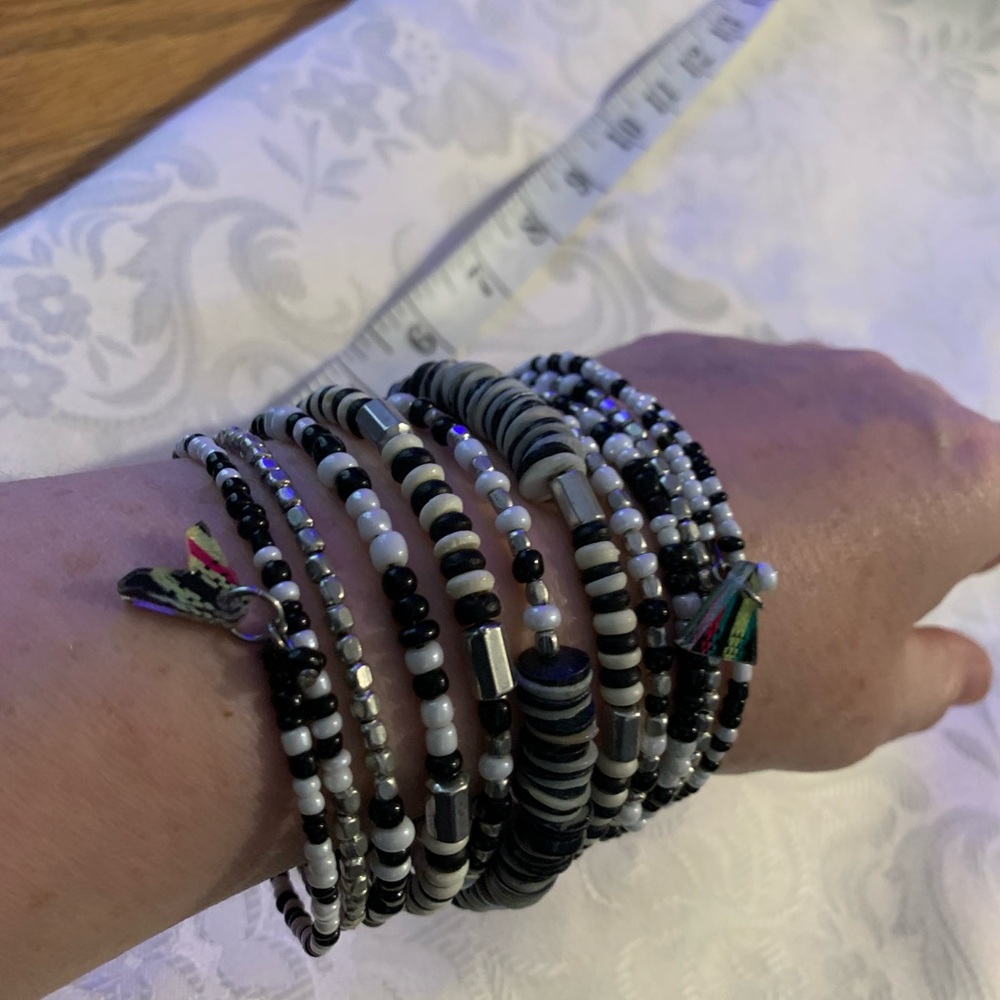 Black and White Eclectic Bracelet Set